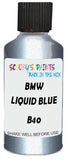 Detail brush applying Blue Metallic to a small door scratch on an Bmw M3, clean OEM finish