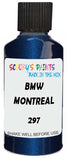 Detail brush applying Blue Metallic to a small door scratch on an Bmw 7-Series, clean OEM finish