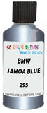Detail brush applying Blue Metallic to a small door scratch on an Bmw 7-Series, clean OEM finish