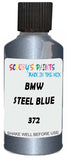 Detail brush applying Blue Metallic to a small door scratch on an Bmw 7-Series, clean OEM finish
