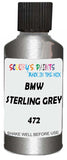 Detail brush applying Grey Metallic to a small door scratch on an Bmw 5-Series Limousine, clean OEM finish