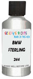 Detail brush applying Silver Metallic to a small door scratch on an Bmw 7-Series, clean OEM finish