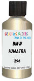 Detail brush applying Yellow Metallic to a small door scratch on an Bmw 7-Series, clean OEM finish