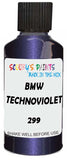 Detail brush applying Purple Metallic to a small door scratch on an Bmw M4 Coupe, clean OEM finish