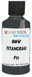 Detail brush applying Grey Solid to a small door scratch on an Bmw M3, clean OEM finish