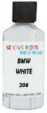 Detail brush applying White Solid to a small door scratch on an Bmw M1, clean OEM finish