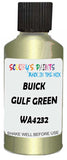 Detail brush applying Green Metallic to a small door scratch on an Buick Lesabre, clean OEM finish