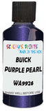 Detail brush applying Purple Metallic to a small door scratch on an Buick Park Avenue, clean OEM finish