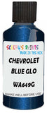 Detail brush applying Blue Metallic to a small door scratch on an Chevrolet Beat, clean OEM finish
