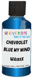Detail brush applying Blue Metallic to a small door scratch on an Chevrolet Corvette, clean OEM finish
