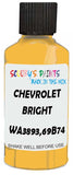 Detail brush applying Yellow Solid to a small door scratch on an Chevrolet Corvette, clean OEM finish