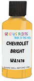 Detail brush applying Yellow Solid to a small door scratch on an Chevrolet Trucks, clean OEM finish