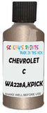Detail brush applying Brown Metallic to a small door scratch on an Chevrolet C/K Pickup, clean OEM finish