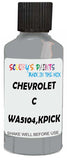 Detail brush applying Grey Solid to a small door scratch on an Chevrolet C/K Pickup, clean OEM finish