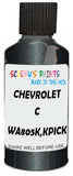 Detail brush applying Grey Metallic to a small door scratch on an Chevrolet C/K Pickup, clean OEM finish