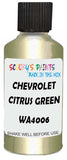 Detail brush applying Green Metallic to a small door scratch on an Chevrolet Camaro, clean OEM finish