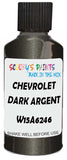 Detail brush applying Grey Metallic to a small door scratch on an Chevrolet Traverse, clean OEM finish