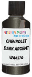 Detail brush applying Grey Metallic to a small door scratch on an Chevrolet Blazer, clean OEM finish