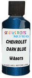 Detail brush applying Blue Metallic to a small door scratch on an Chevrolet Corvette, clean OEM finish