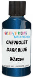 Detail brush applying Blue Metallic to a small door scratch on an Chevrolet Trucks, clean OEM finish