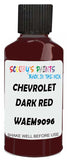 Detail brush applying Red Solid to a small door scratch on an Chevrolet Trucks, clean OEM finish