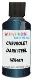 Detail brush applying Blue Metallic to a small door scratch on an Chevrolet Corvette, clean OEM finish