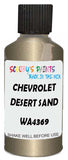 Detail brush applying Beige Metallic to a small door scratch on an Chevrolet Trucks, clean OEM finish