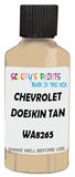 Detail brush applying Beige Solid to a small door scratch on an Chevrolet T-Series, clean OEM finish
