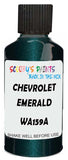 Detail brush applying Green Metallic to a small door scratch on an Chevrolet Trucks, clean OEM finish