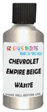 Detail brush applying Beige Metallic to a small door scratch on an Chevrolet Tahoe, clean OEM finish