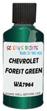 Detail brush applying Green Metallic to a small door scratch on an Chevrolet Tahoe, clean OEM finish