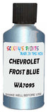 Detail brush applying Blue Metallic to a small door scratch on an Chevrolet Corvette, clean OEM finish