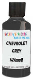 Detail brush applying Grey Solid to a small door scratch on an Chevrolet Blazer, clean OEM finish