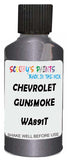 Detail brush applying Grey Metallic to a small door scratch on an Chevrolet Cruze, clean OEM finish