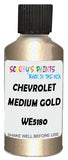 Detail brush applying Gold Metallic to a small door scratch on an Chevrolet Trucks, clean OEM finish
