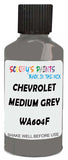 Detail brush applying Grey Solid to a small door scratch on an Chevrolet Tracker, clean OEM finish