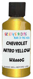 Detail brush applying Yellow Metallic to a small door scratch on an Chevrolet Trax, clean OEM finish