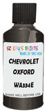 Detail brush applying Grey Metallic to a small door scratch on an Chevrolet Traverse, clean OEM finish