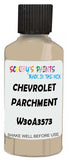 Detail brush applying Beige Solid to a small door scratch on an Chevrolet Trucks, clean OEM finish