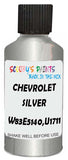 Detail brush applying Silver Metallic to a small door scratch on an Chevrolet Trucks, clean OEM finish