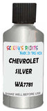 Detail brush applying Silver Metallic to a small door scratch on an Chevrolet Corvette, clean OEM finish
