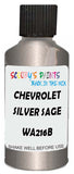 Detail brush applying Silver Metallic to a small door scratch on an Chevrolet Tracker, clean OEM finish
