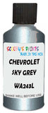 Detail brush applying Grey Metallic to a small door scratch on an Chevrolet Epica, clean OEM finish
