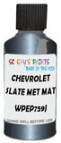 Detail brush applying Grey Metallic to a small door scratch on an Chevrolet Traverse, clean OEM finish