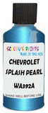 Detail brush applying Blue Metallic to a small door scratch on an Chevrolet Chevy, clean OEM finish