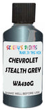 Detail brush applying Grey Metallic to a small door scratch on an Chevrolet Uplander, clean OEM finish