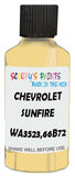 Detail brush applying Yellow Solid to a small door scratch on an Chevrolet Corvette, clean OEM finish