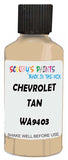 Detail brush applying Beige Solid to a small door scratch on an Chevrolet Tahoe, clean OEM finish