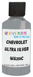 Detail brush applying Silver Solid to a small door scratch on an Chevrolet Camaro, clean OEM finish