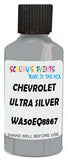 Detail brush applying Silver Solid to a small door scratch on an Chevrolet Corvette, clean OEM finish